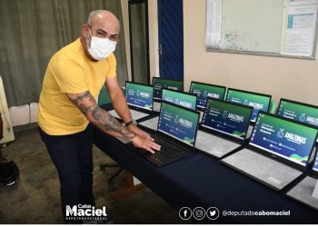 Emenda Parlamentar do Cabo Maciel Contempla 3 Escolas de Tabatinga com 60 Notebooks