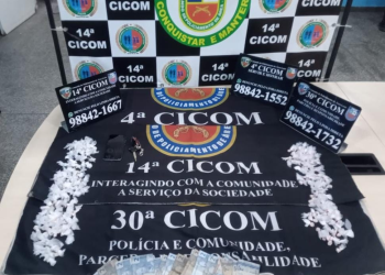 No bairro Jorge Teixeira, PMAM prende dois homens envolvidos com o tráfico de drogas