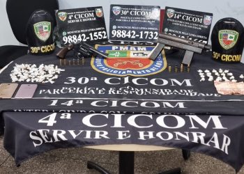 Na Ação Pacificador, PMAM apreende armas de fogo, munições e drogas