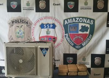 Policiais da Base Arpão apreendem entorpecentes em caixa de aparelho de ar-condicionado