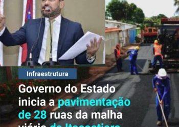 Cabo Maciel destaca as Obras do Governo do Estado de Asfaltamento de 28 ruas no município de Itacoatiara