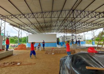 Em Itapiranga, as obras de mais uma etapa do Centro de Convivência do Idoso estão em ritmo acelerado