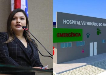 Joana Darc comemora a Assinatura da Ordem de Serviço para construção do primeiro Hospital Público Veterinário do AM