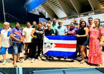 Cabo Maciel acompanha partida entre as equipes de Carauari e Sangue de Boi, válida pelo Campeonato Amazonense de Futsal