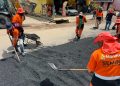 Ruas do bairro Tarumã recebem melhoria na mobilidade com serviços de recuperação asfáltica da prefeitura